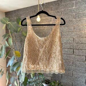 Vintage Carol Maloney Lace Tank Top